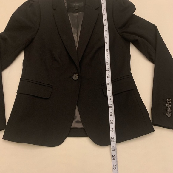 J. Crew black one button blazer puffy sleeves size 0 - Picture 9 of 15